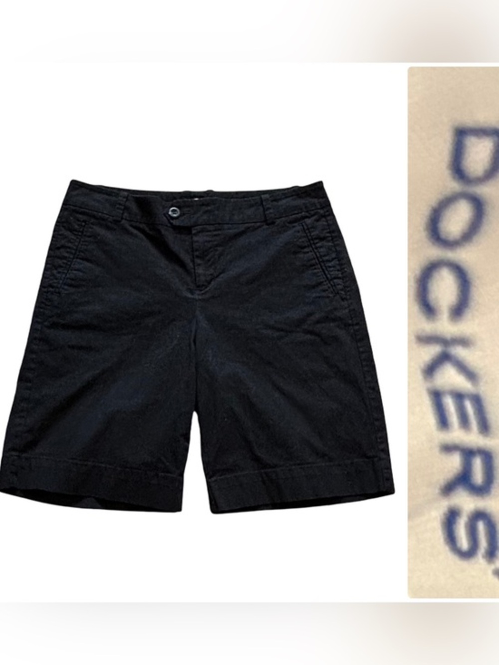 Dockers Black Women's Chino Bermuda Shorts